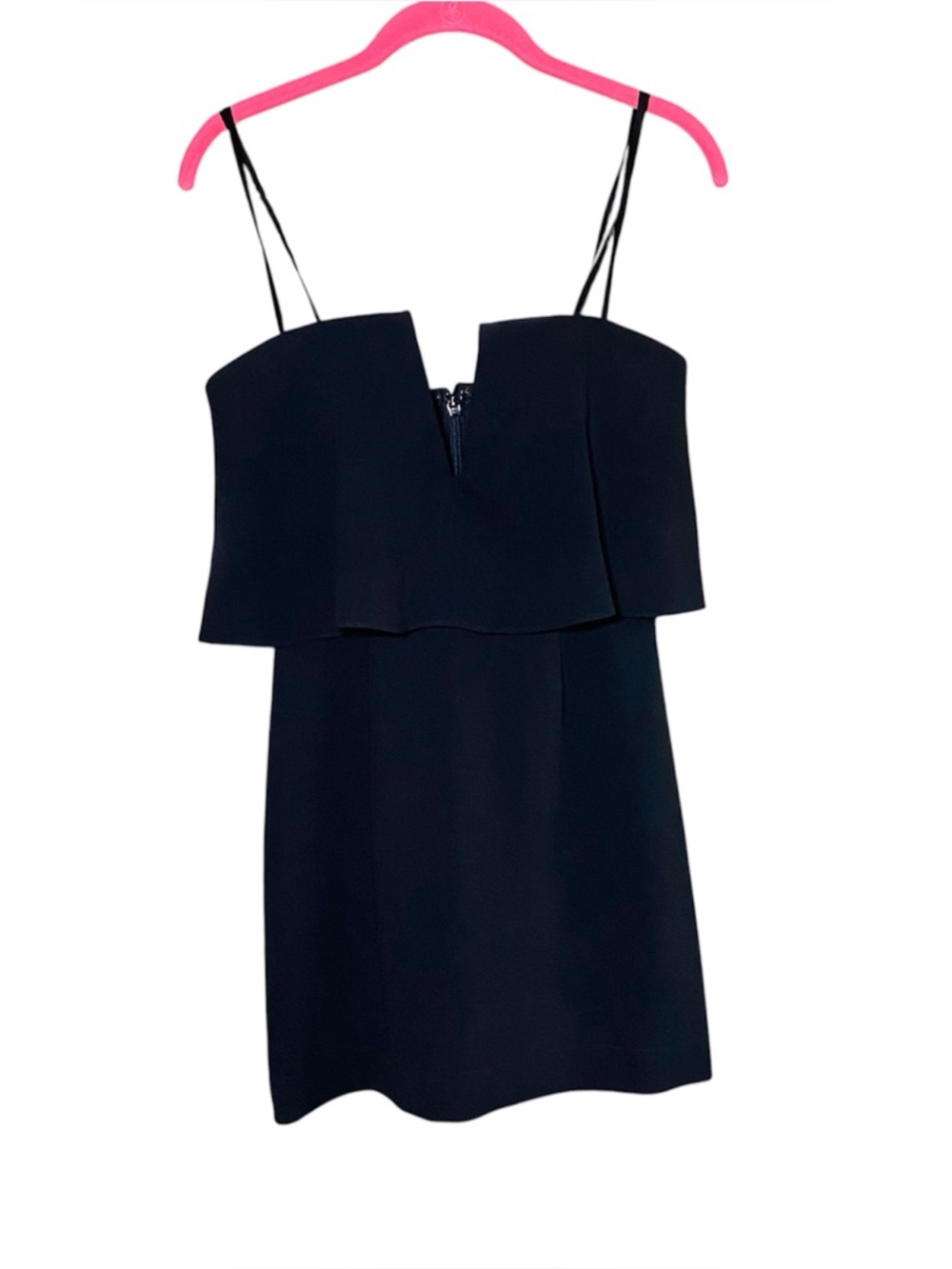 BCBGMAXAZRIA Kate Strapless Cape Mini Dress Black Size 0 - Picture 3 of 6